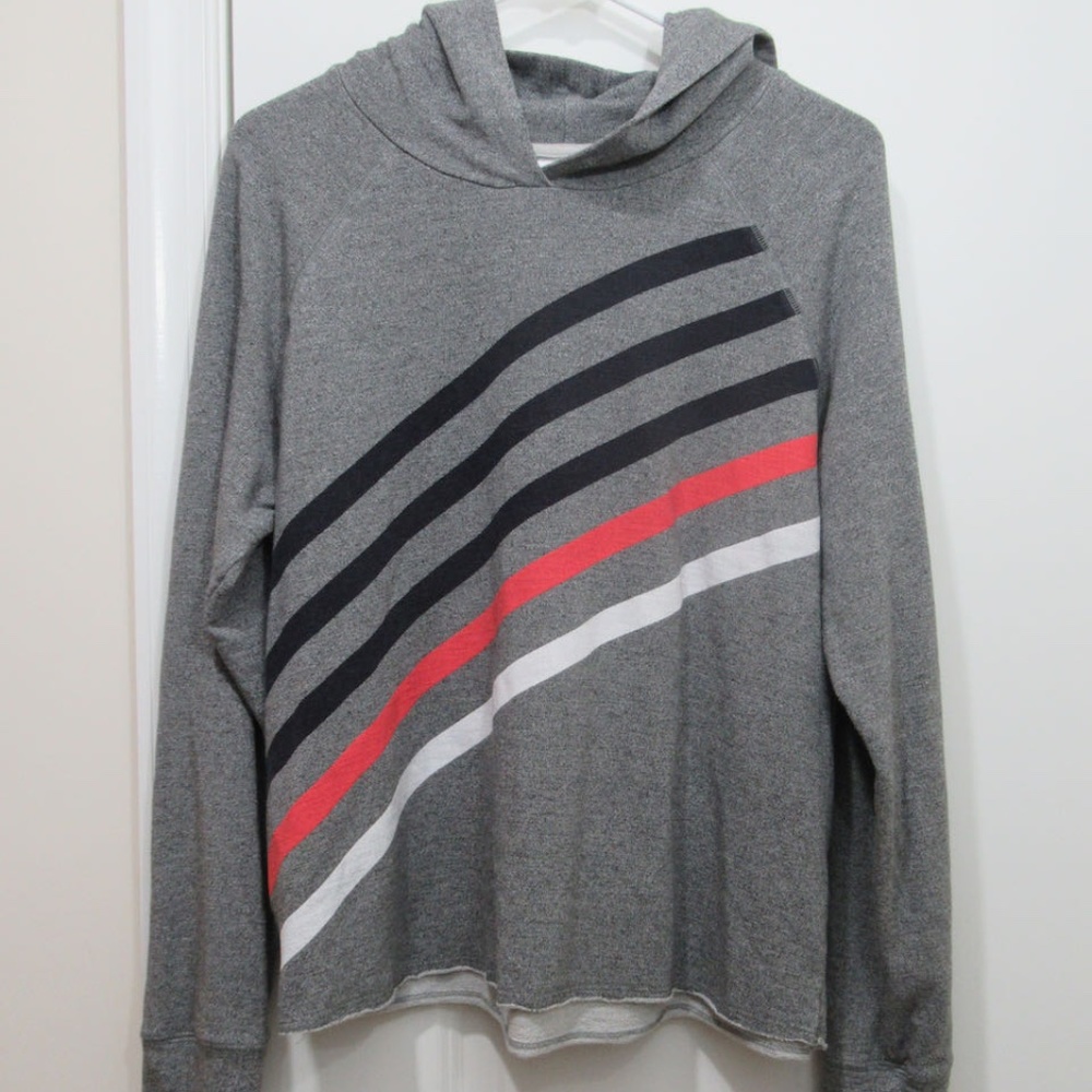 Sundry Gray Striped hoodie size 1